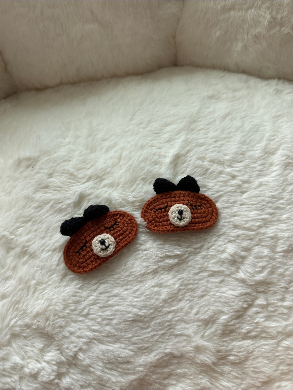 Knit Bear Hair Clips Teddy cute kawaii